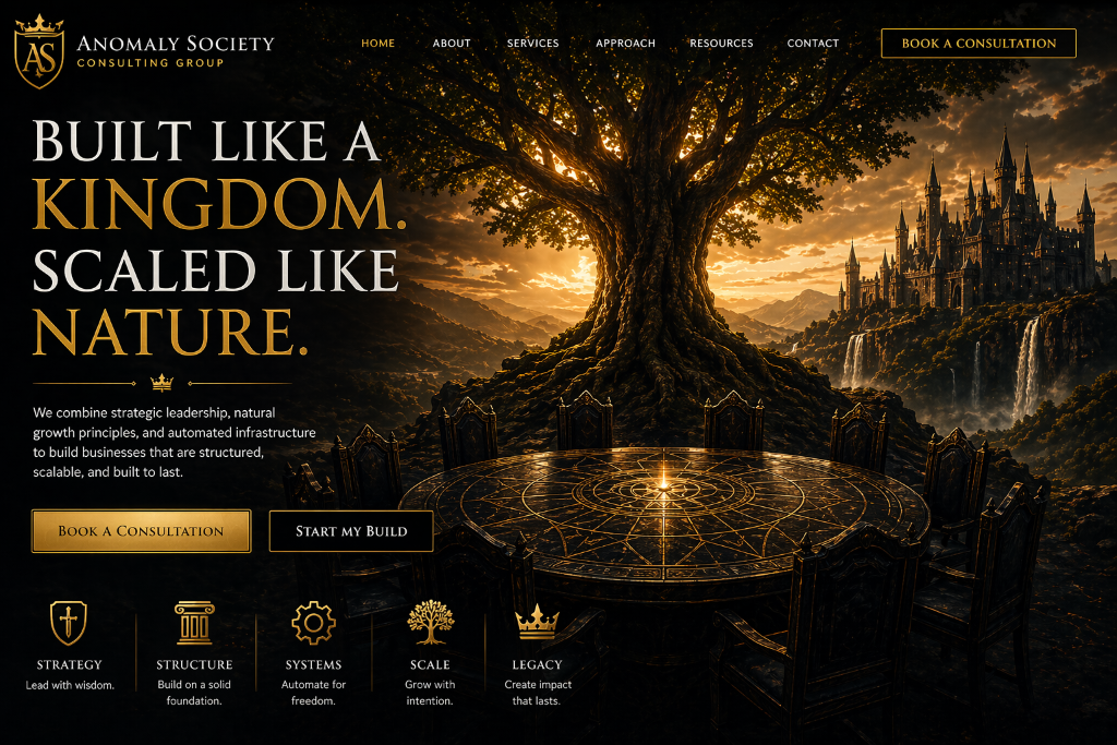 Anomaly Society Consulting — Kingdom Vision